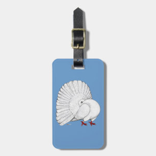 Fantail Pigeon White Gepäckanhänger