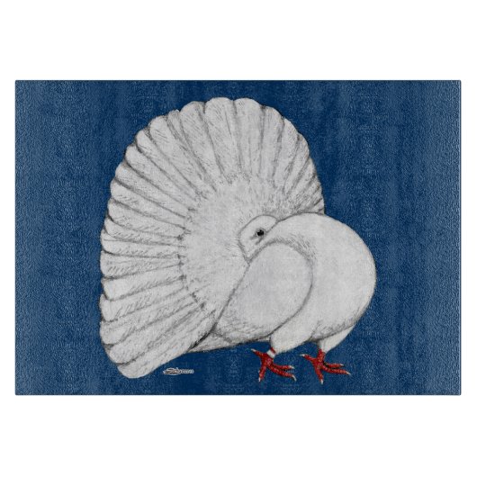 Fantail Pigeon White Schneidebrett (Vorderseite)