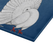 Fantail Pigeon White Schneidebrett (Ecke)