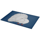 Fantail Pigeon White Schneidebrett (Ecke)