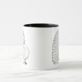 Fantail Pigeon White Tasse (Zentrum)