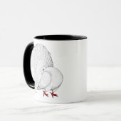 Fantail Pigeon White Tasse (Vorderseite Links)