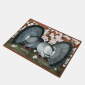 Fantail Pions Matched Pair Fußmatte (Schrägansicht)