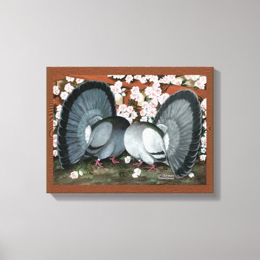 Fantail Pions Matched Pair Leinwanddruck (Vorderseite)