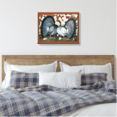 Fantail Pions Matched Pair Leinwanddruck (Insitu (Schlafzimmer))