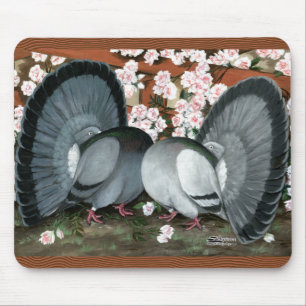 Fantail Pions Matched Pair Mousepad