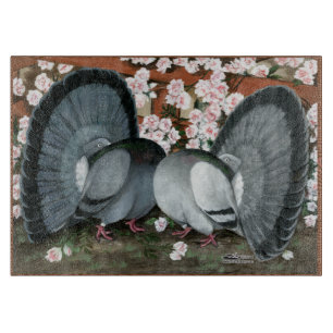 Fantail Pions Matched Pair Schneidebrett
