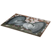 Fantail Pions Matched Pair Schneidebrett (Ecke)