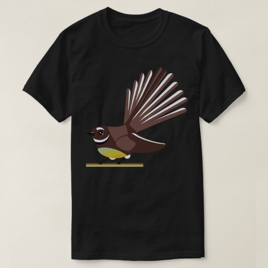 Fantail Piwakawaka NZ BIRD T-Shirt (Design vorne)