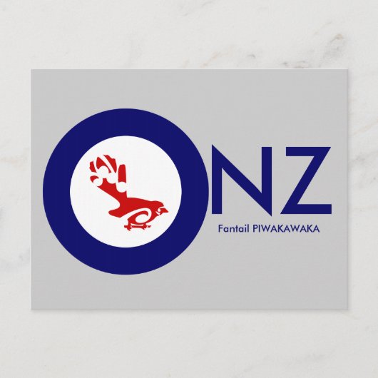 Fantail PIWAKAWAKA Roundel Postkarte (Vorderseite)