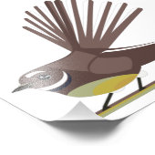 Fantail Piwakawakaka NZ BIRD Fotodruck (Ecke)