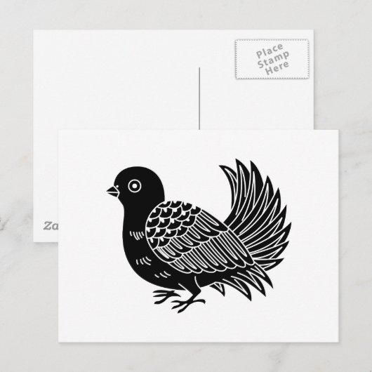 Fantail Postkarte (Vorne/Hinten)