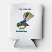 Fantail Retro NZ Vogelprint Dosenkühler (Vorderseite)