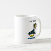 Fantail-Riso-Druckstil Kaffeetasse (VorderseiteRechts)