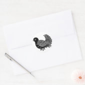 Fantail Runder Aufkleber (Umschlag)