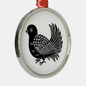 Fantail Silbernes Ornament (Rechts)