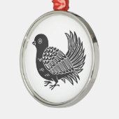 Fantail Silbernes Ornament (Links)