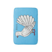 Fantail Taube Cartoon Illustration Badematte (Vorderseite Vertikal)