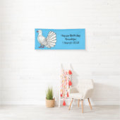 Fantail Taube Cartoon Illustration Banner (Insitu)