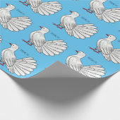 Fantail Taube Cartoon Illustration Geschenkpapier (Ecke)