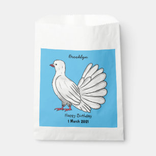 Fantail Taube Cartoon Illustration Geschenktütchen