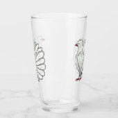 Fantail Taube Cartoon Illustration Glas (Links)