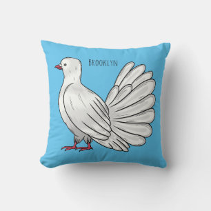Fantail Taube Cartoon Illustration Kissen