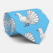 Fantail Taube Cartoon Illustration Krawatte (Gerollt)