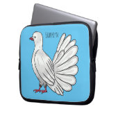 Fantail Taube Cartoon Illustration Laptopschutzhülle (Vorderseite Links)