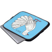 Fantail Taube Cartoon Illustration Laptopschutzhülle (Vorne Knopf)