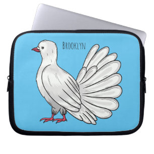 Fantail Taube Cartoon Illustration Laptopschutzhülle