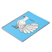 Fantail Taube Cartoon Illustration Notizblock (Linke Seite)
