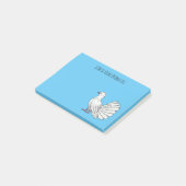 Fantail Taube Cartoon Illustration Post-it Klebezettel (angewinkelt)