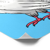 Fantail Taube Cartoon Illustration Poster (Ecke)