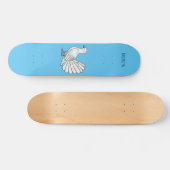 Fantail Taube Cartoon Illustration Skateboard (Horizontal)