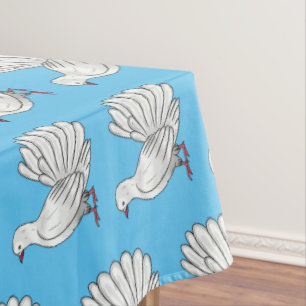 Fantail Taube Cartoon Illustration Tischdecke
