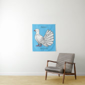 Fantail Taube Cartoon Illustration Wandteppich (Beispiel)