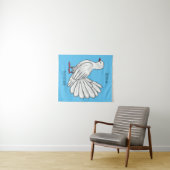 Fantail Taube Cartoon Illustration Wandteppich (Beispiel (Horizontal))
