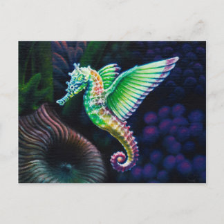 Fantasea, Winged Rainbow-Seepferd Postkarte