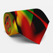 Fantasia mit rotem feinem Fraktal Kunst und Kultur Krawatte (Gerollt)