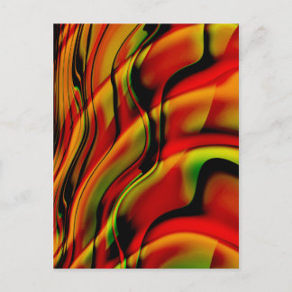 Fantasia mit rotem feinem Fraktal Kunst und Kultur Postkarte