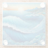 Fantasia Waters Seascape Glasuntersetzer (Rückseite)