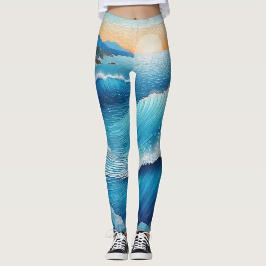 Fantasia Waters Seascape Leggings (Vorderseite)