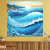 Fantasia Waters Seascape Leinwanddruck (Insitu (Wohnzimmer))