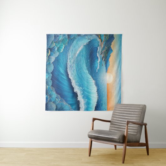 Fantasia Waters Seascape Wandteppich (Beispiel (Horizontal))