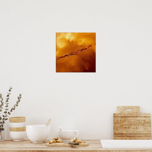 Fantasia Wire in Orange Poster (Küche)