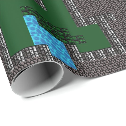 Fantasie-Abenteuer-Kerker-Karte Geschenkpapier (Rolleneckpunkt)