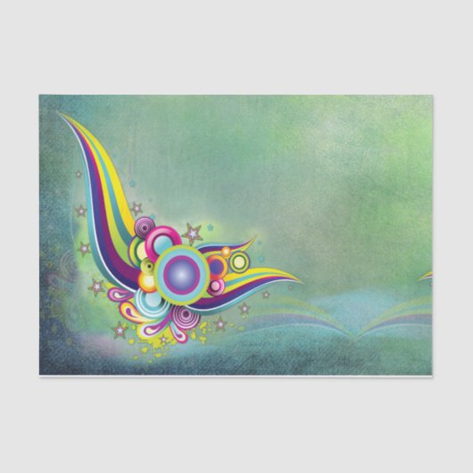 Fantasie Abstrakt Seidenpapier (Vorderseite)