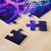 Fantasie Abstrakte Niedliche Galaxie Weltraumkatze Puzzle (Seite)