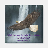 Fantasie-Adler & Wasserfall-Motivierend Magnet (Vorne)